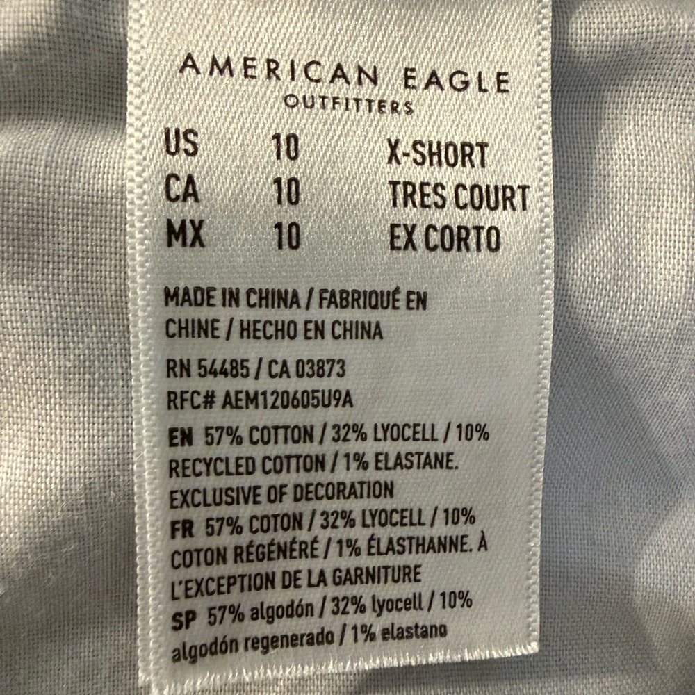 American Eagle Women's Curvy 90s Bootcut Jeans Sz 10 X-Short Blue Tides - Picture 13 of 13